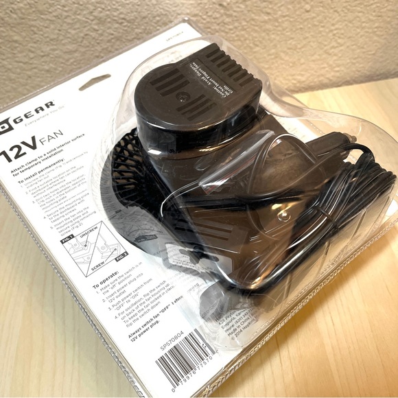 Car/Truck/RV Fan. 7-8 inch wide GO Gear FAN Portable Clip On 12volt plug. NWT - Picture 4 of 7